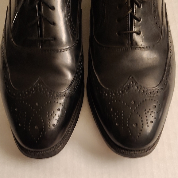 Johnston & Murphy Leather Size 10.5 Made In USA Classic Black Oxfords 6S X main image 11